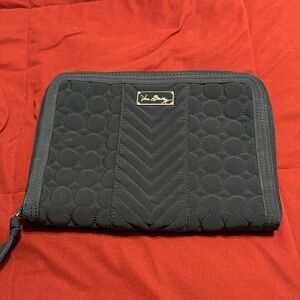 Vera Bradley Black Quilted Cosmetics Bag
